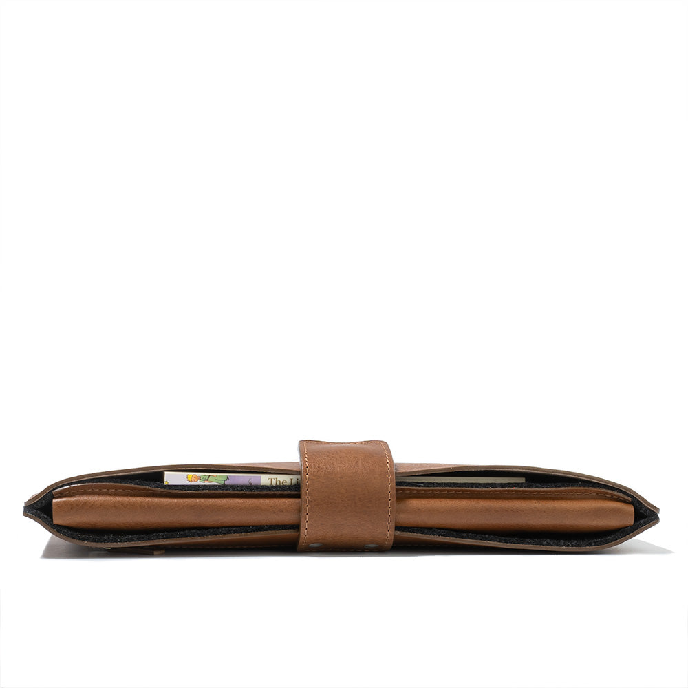 Leather Sleeve for iPad with Magnetic Strap by Maxara