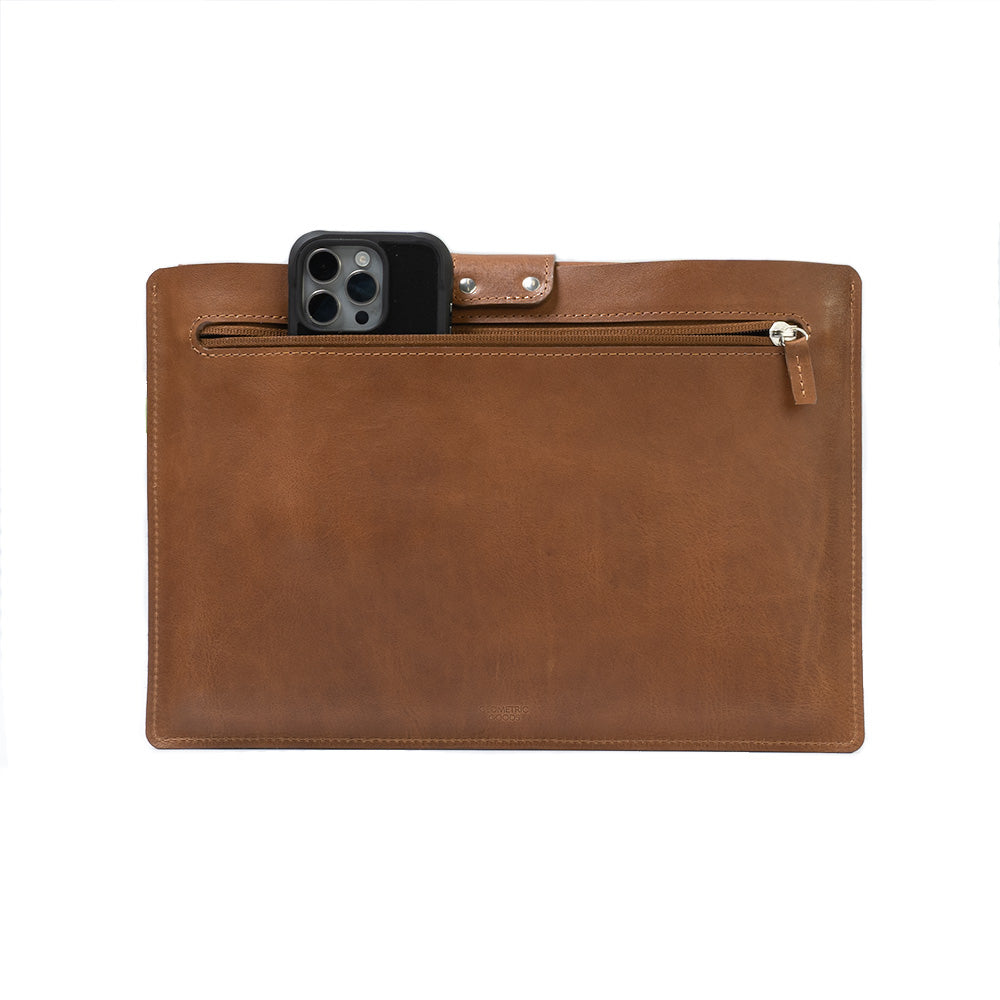 Leather Sleeve for iPad with Magnetic Strap by Maxara
