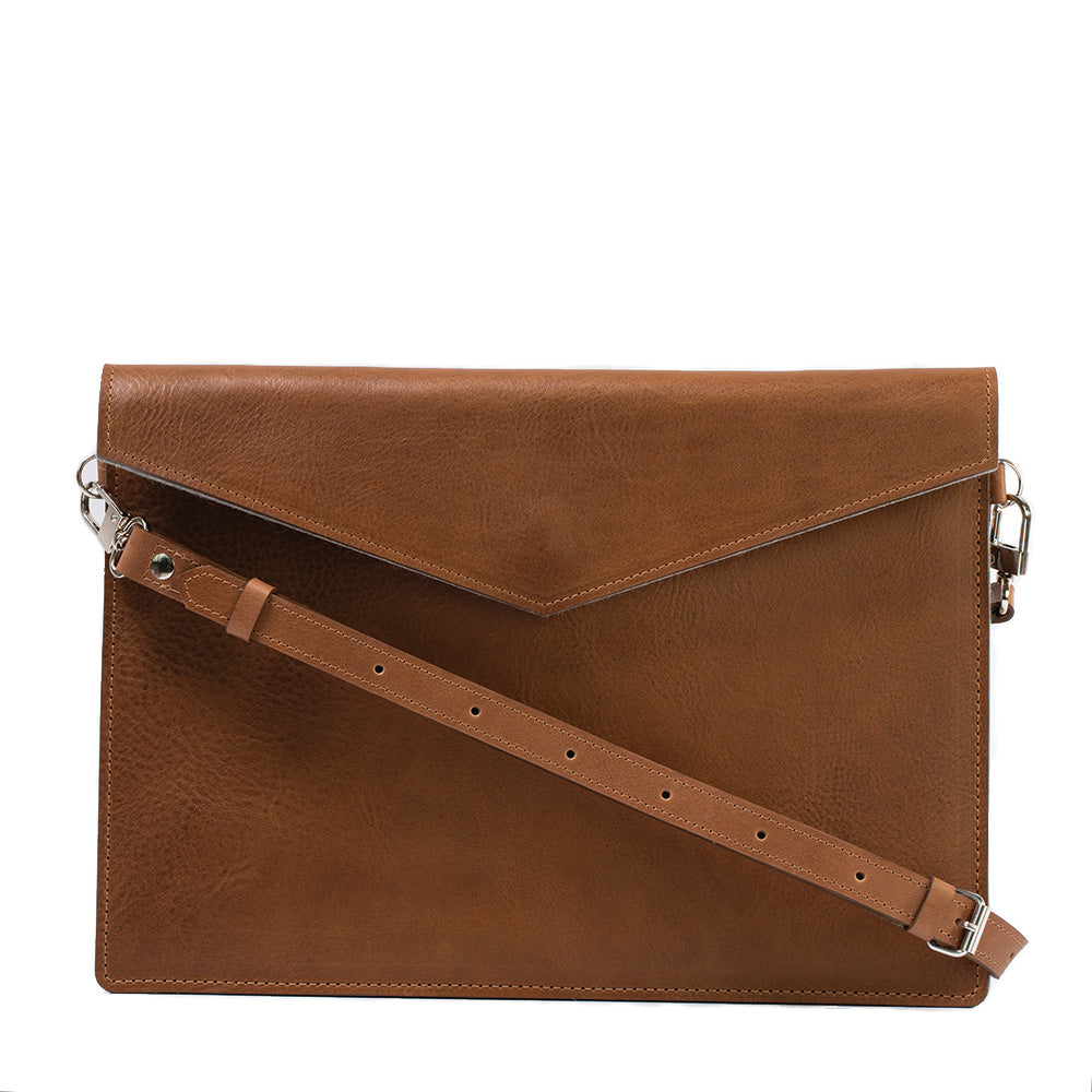 Leather Bag for MacBook with Adjustable Strap by Maxara