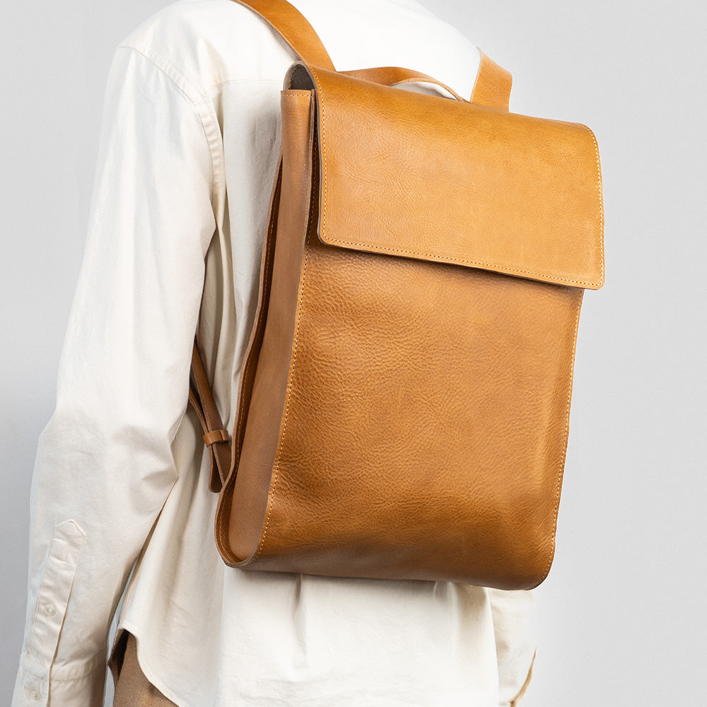 Leather Laptop Backpack - The Minimalist by Maxara