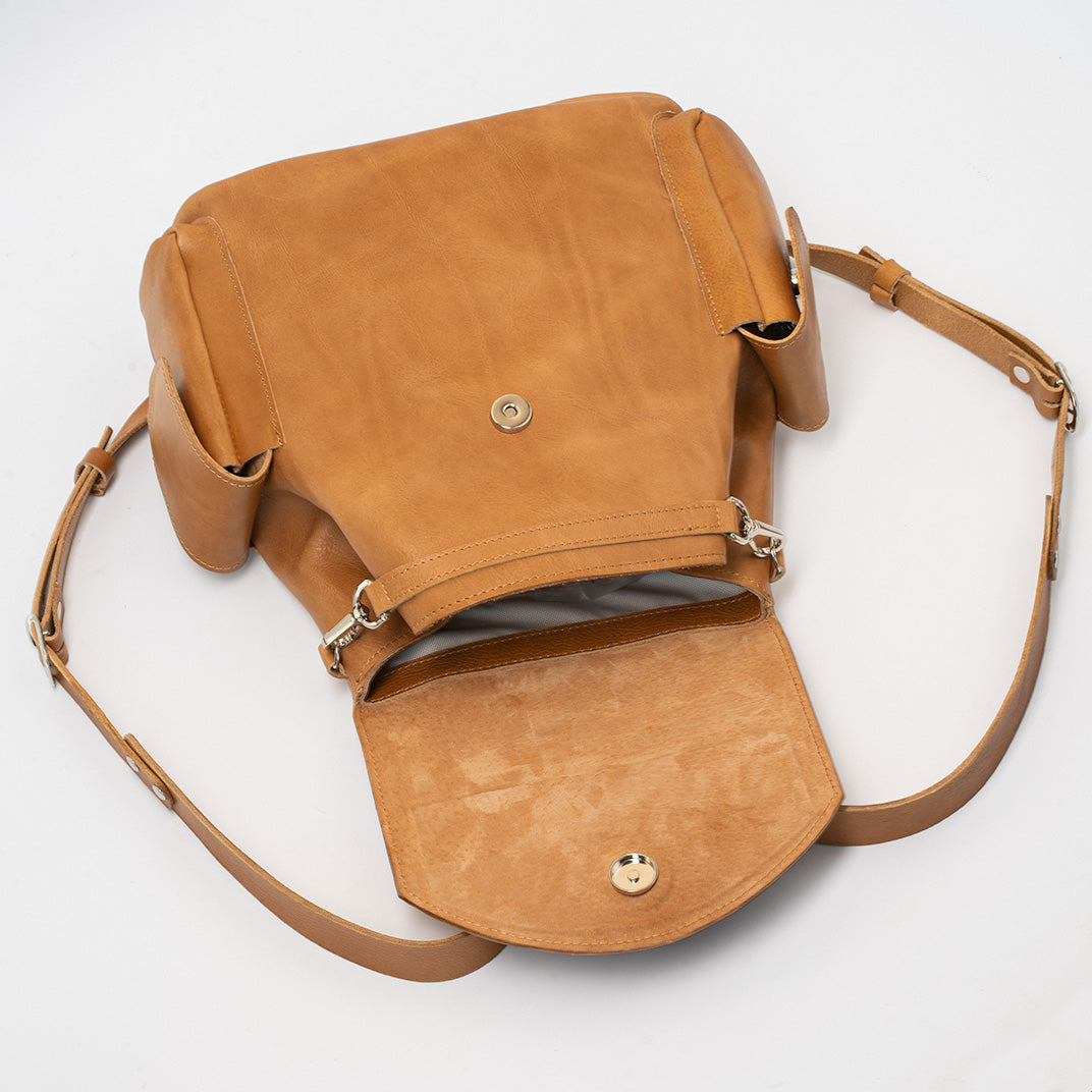 Leather Backpack - Chatelet (Camel) by Maxara
