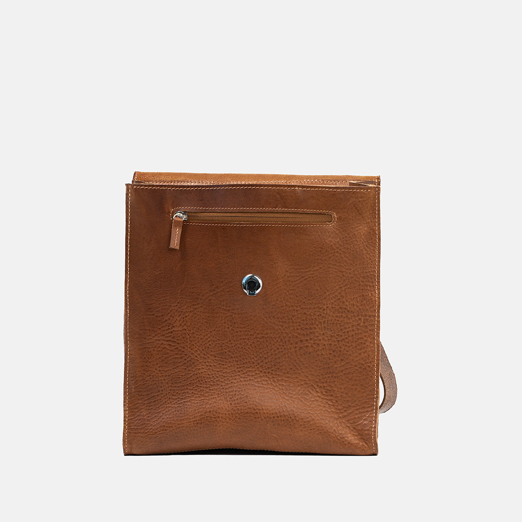 Leather Backpack - Fibonacci Brown by Maxara
