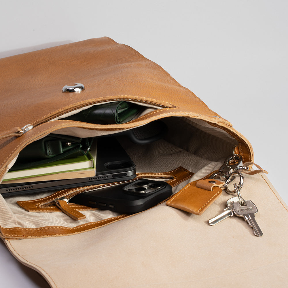 Leather Laptop Backpack - The Minimalist by Maxara