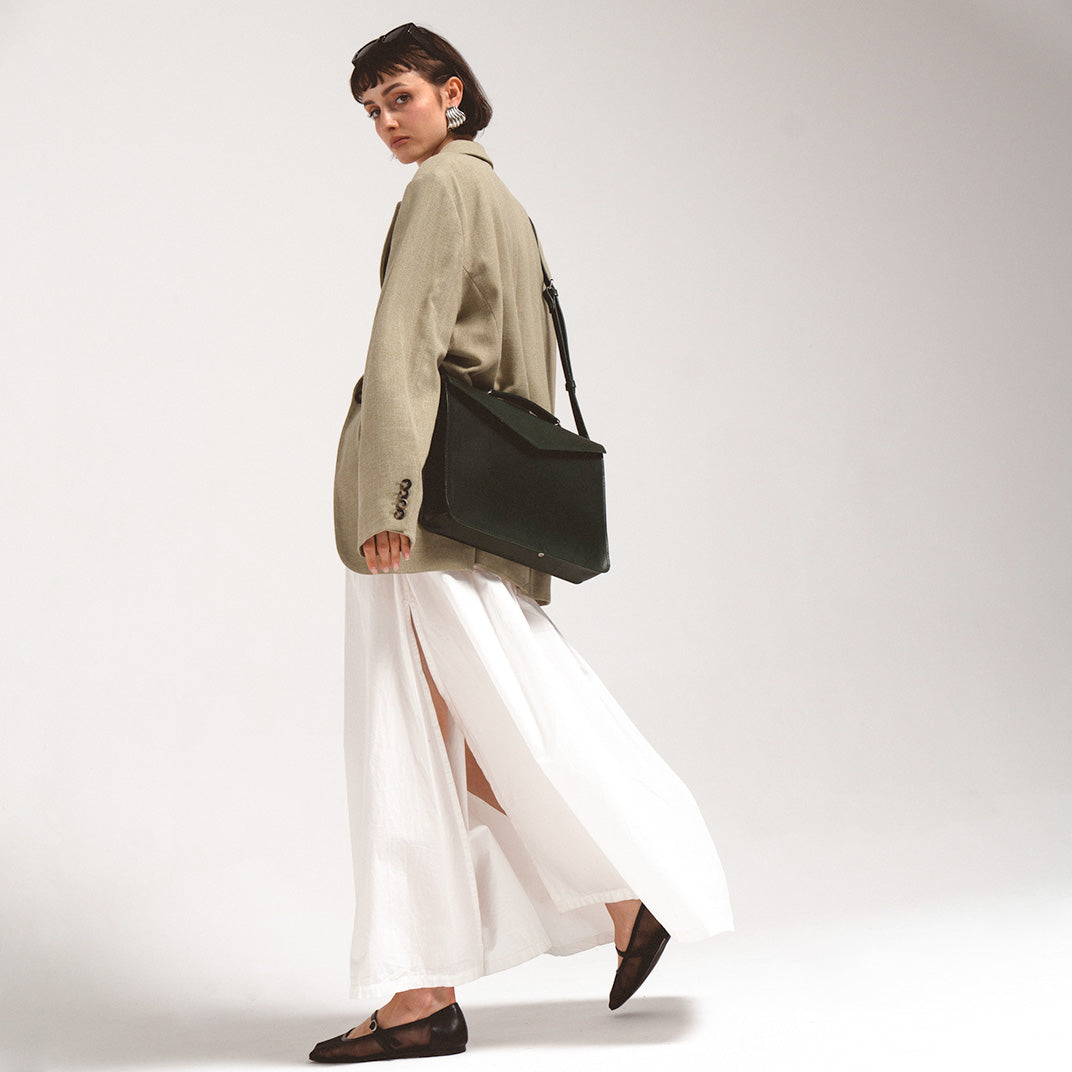 Leather Briefcase by Maxara