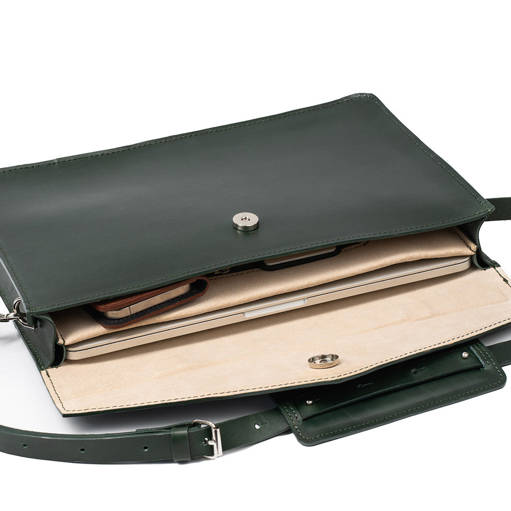 Leather Briefcase by Maxara