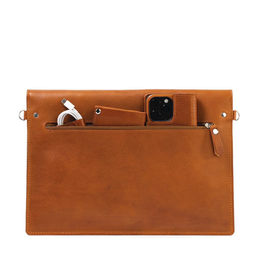 Leather Bag for MacBook with Adjustable Strap by Maxara