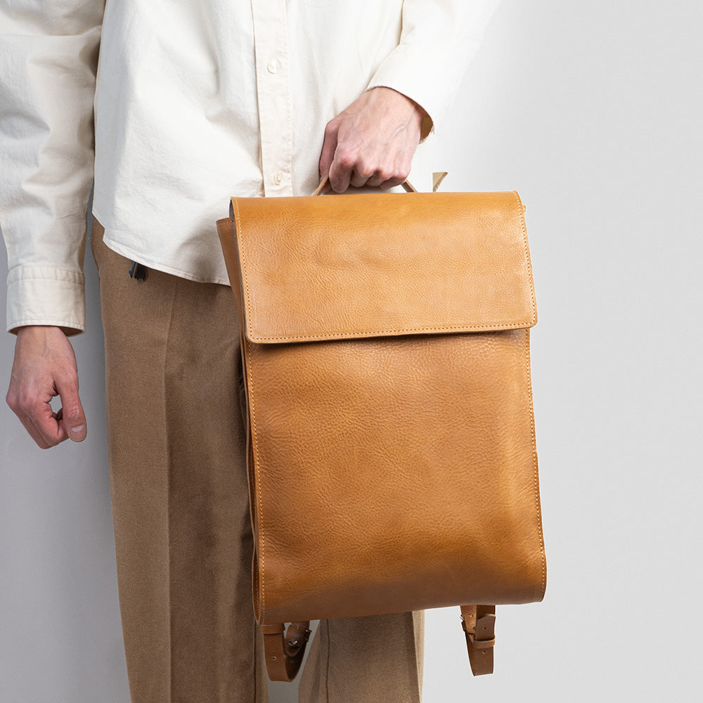 Leather Laptop Backpack - The Minimalist by Maxara