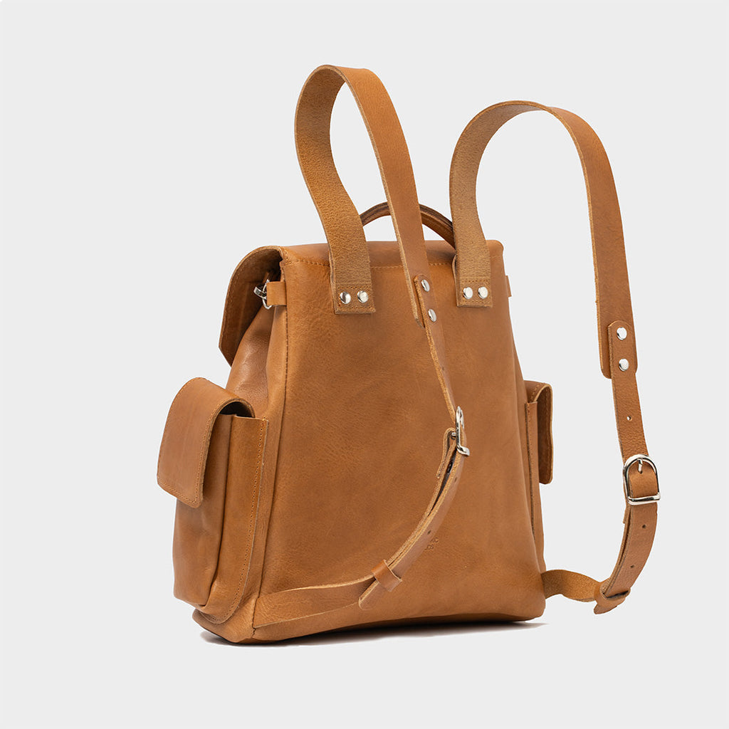 Leather Backpack - Chatelet (Camel) by Maxara