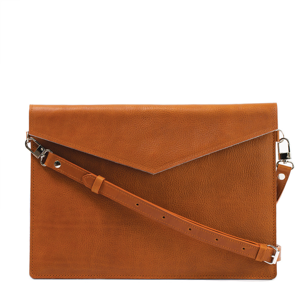 Leather Bag for MacBook with Adjustable Strap by Maxara